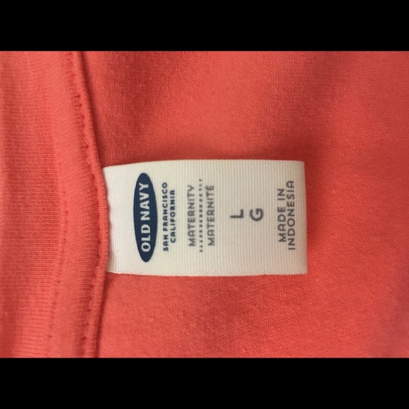 Coral Maternity T-Shirt Dress - Picture 3 of 3